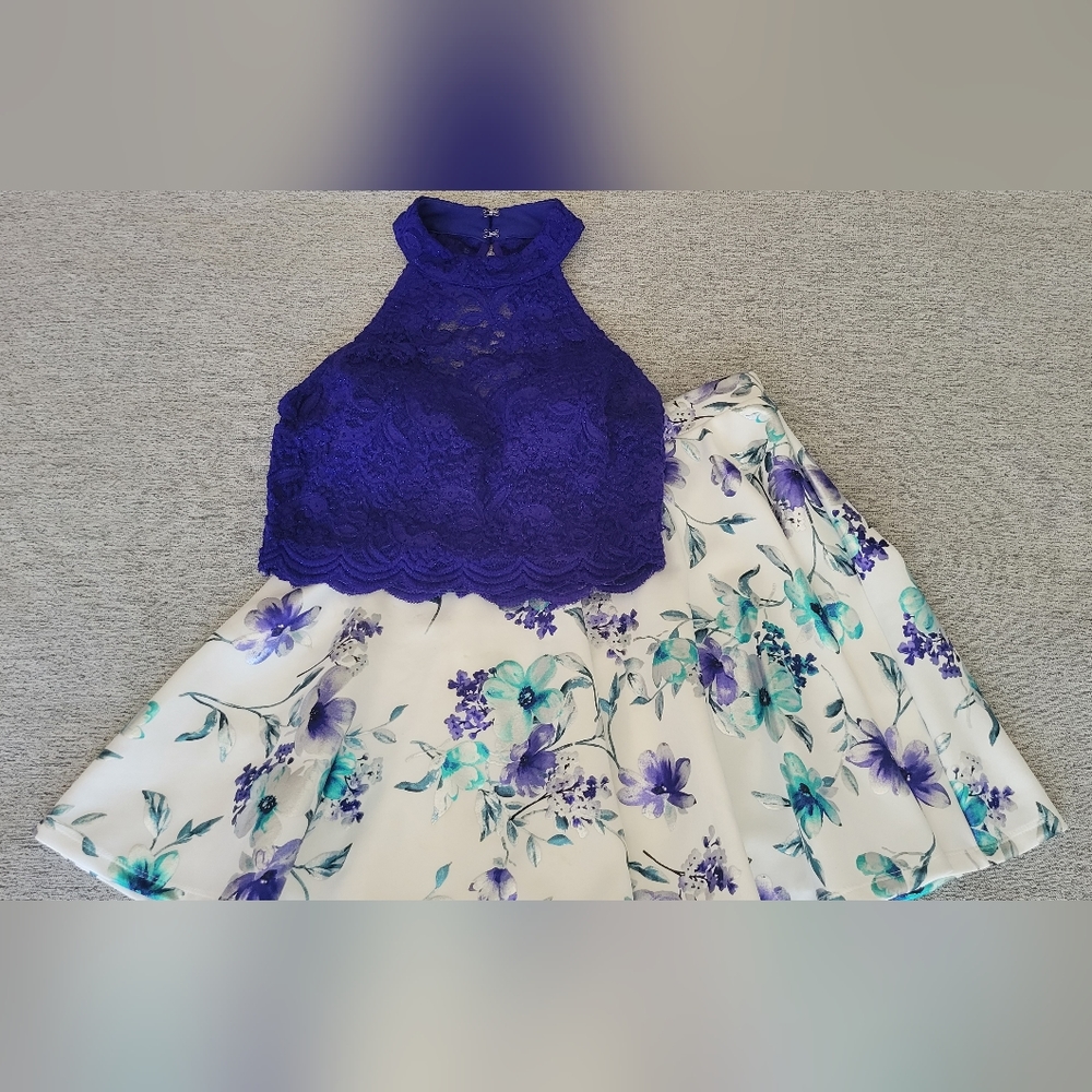 City Vibe size 3 2-piece dress floral formal